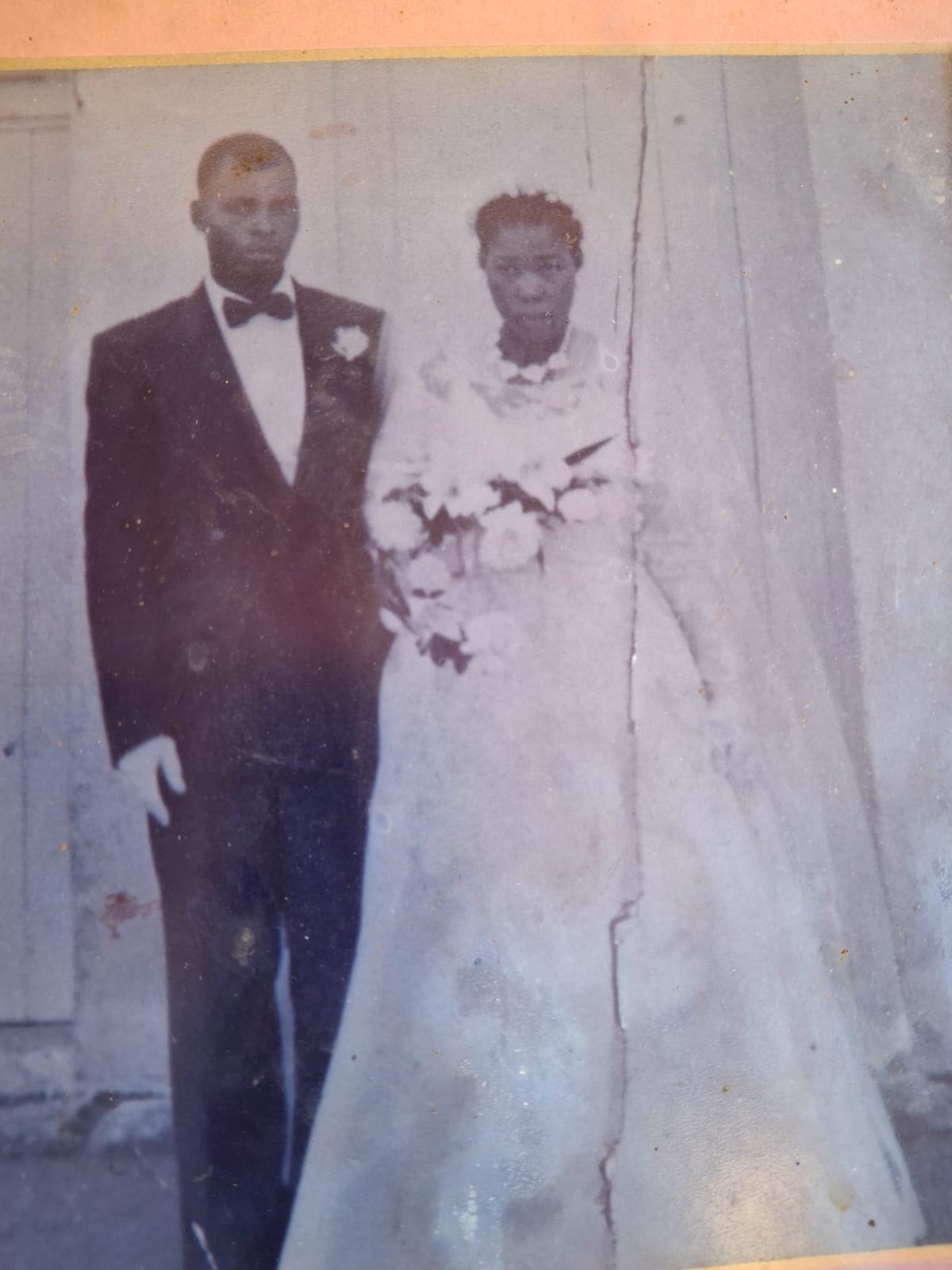 Reverend Arch-deacon JL Manaswe and PM Manaswe on their wedding day